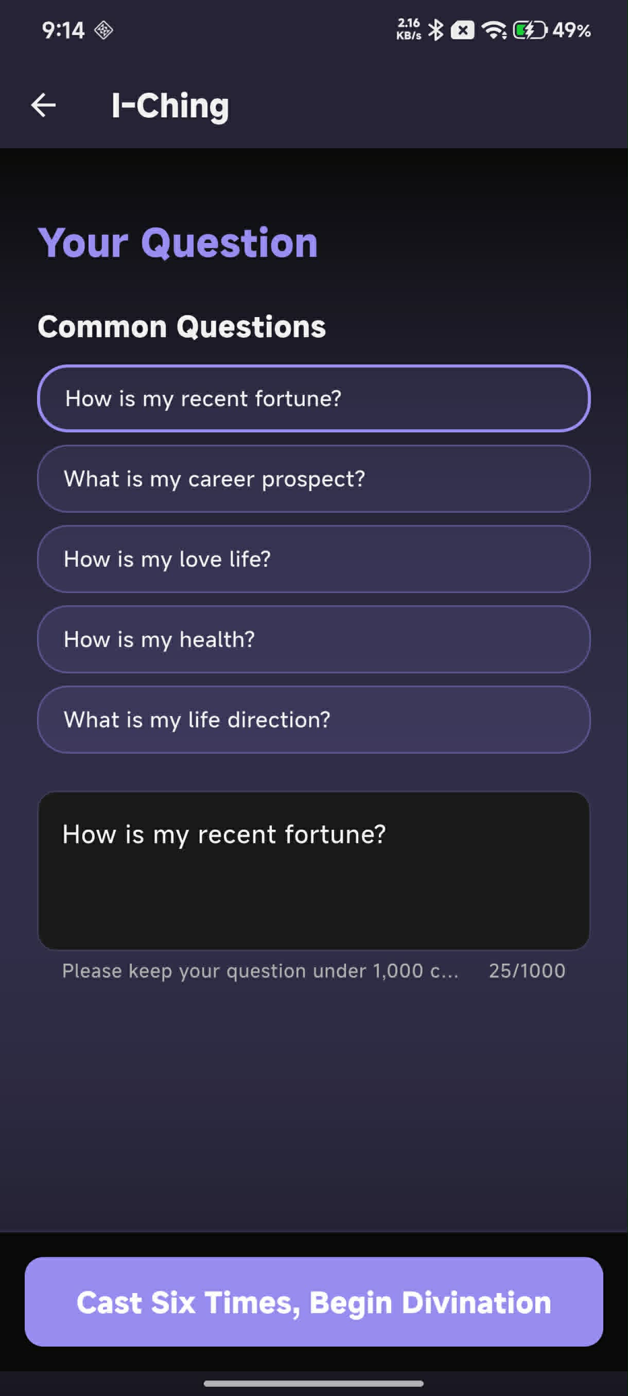 I-Ching question