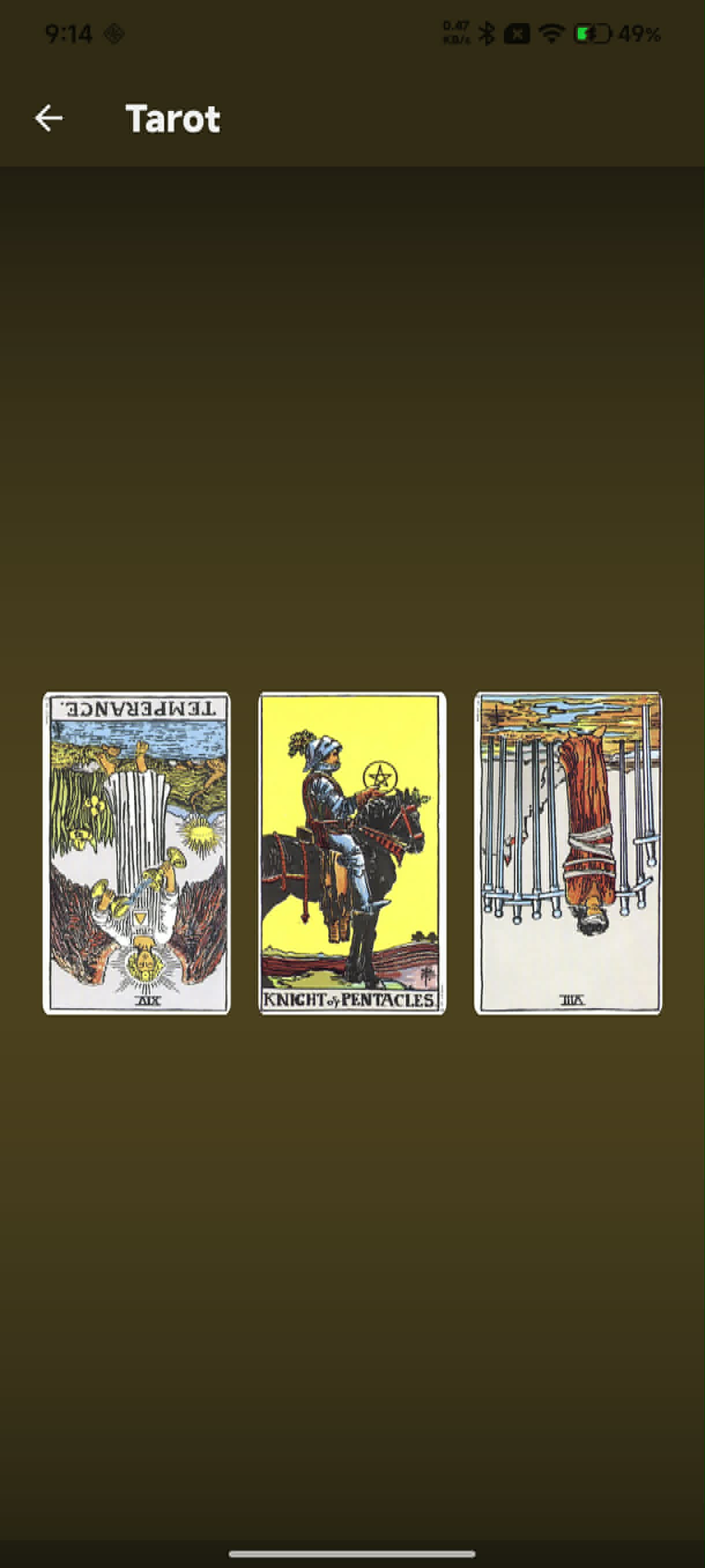 Tarot card draw