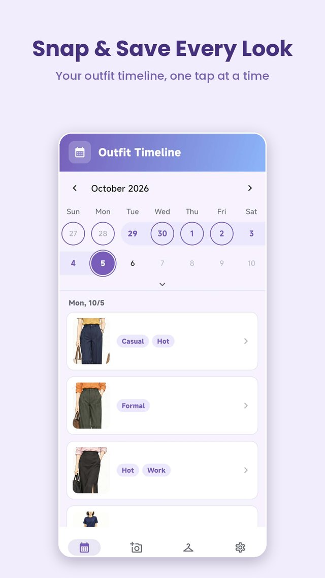 Outfit Timeline